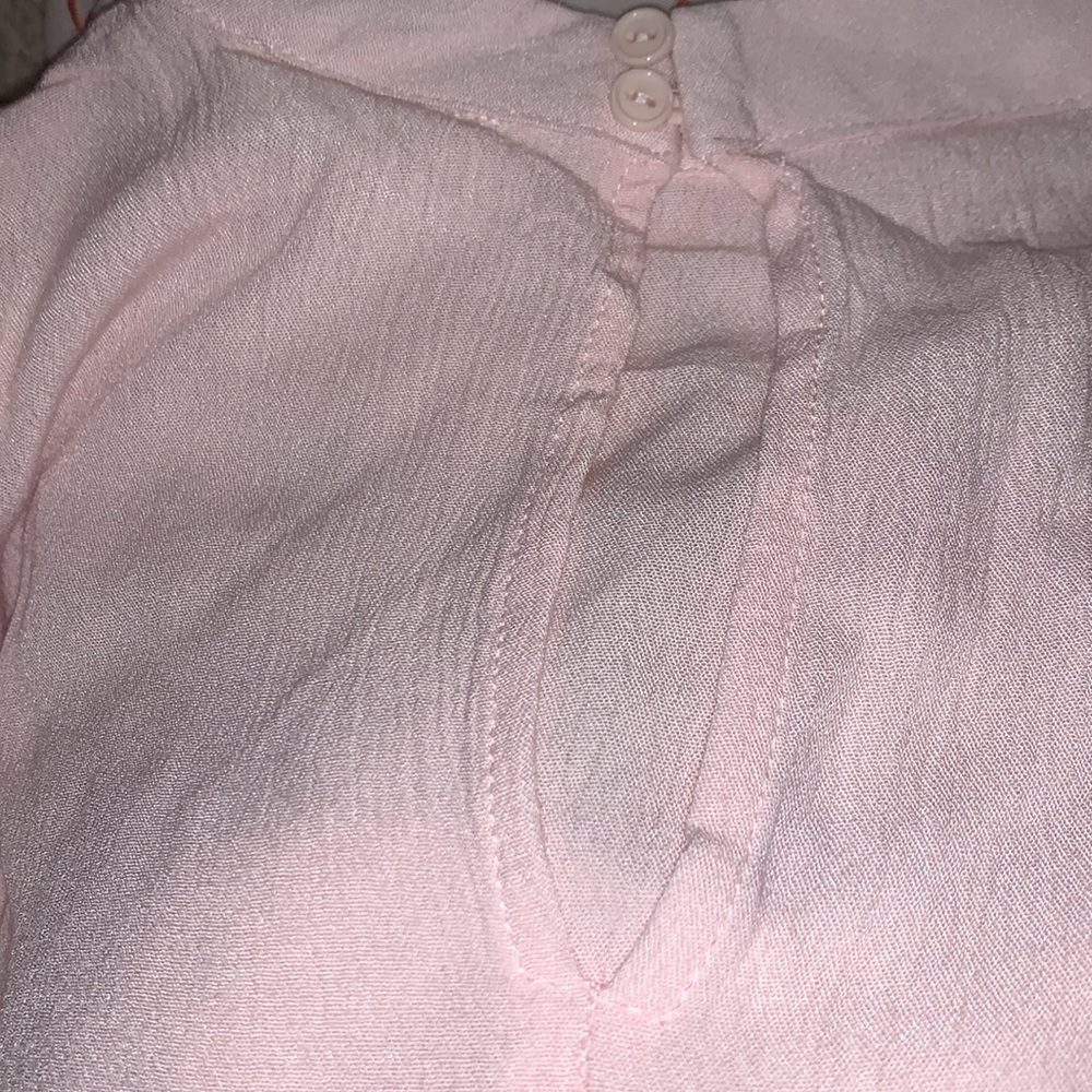 Blush Pink Ruffled Blouse - Picture 3 of 3